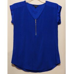 Women's EXPRESS Blue Sleveless Top Blouse Shirt Size M